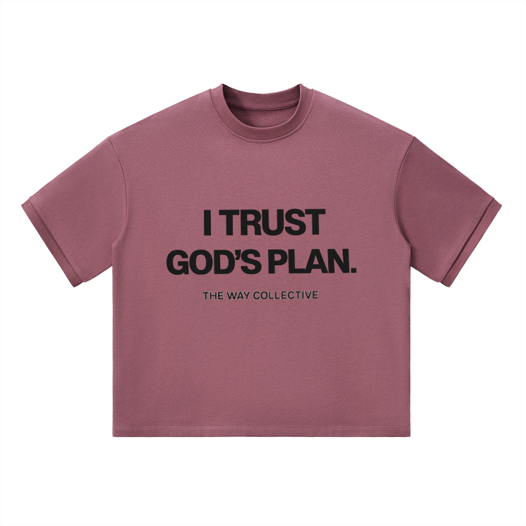 I Trust God Boxy Tee (Red)