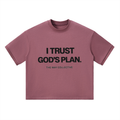 I Trust God Boxy Tee (Red)