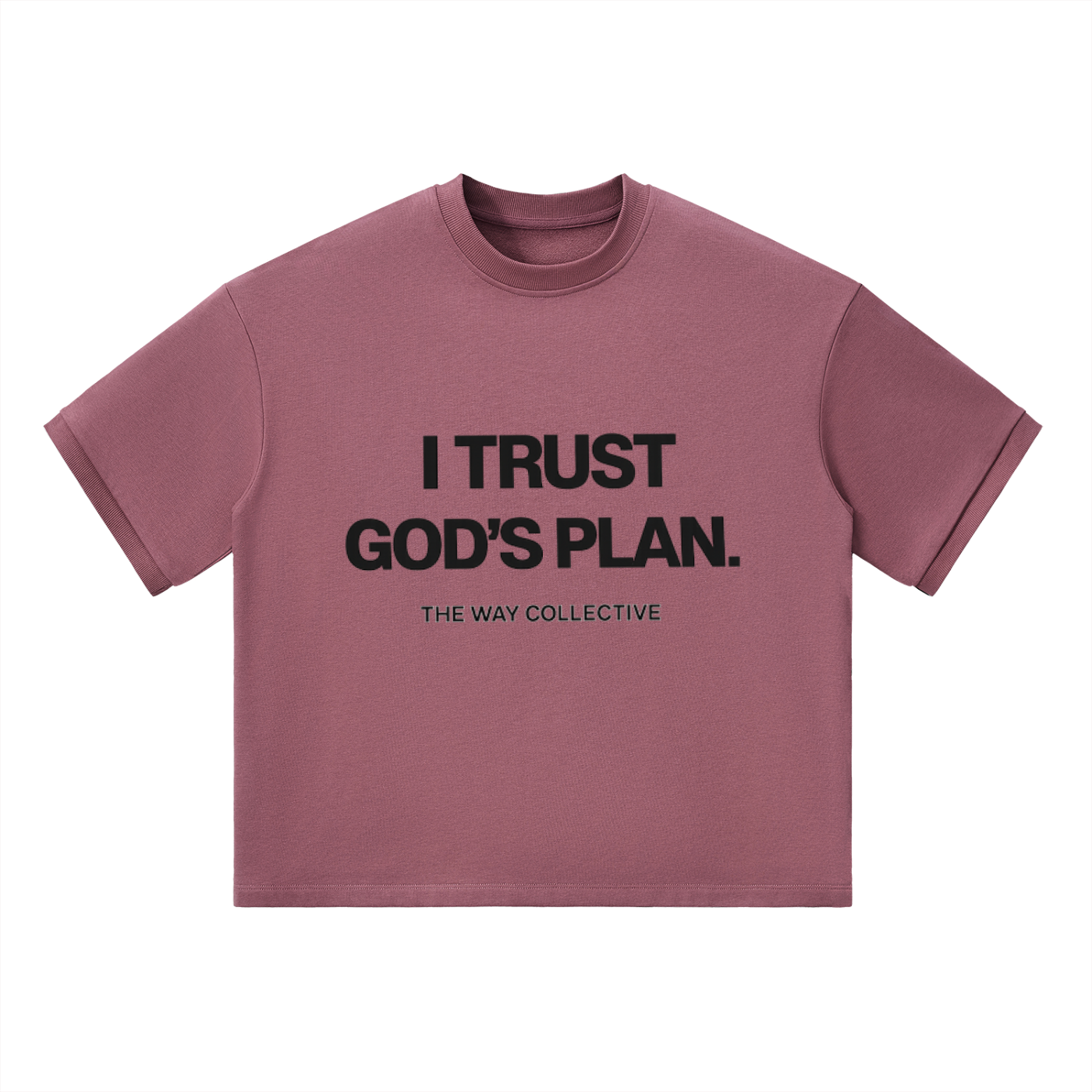 I Trust God Boxy Tee (Red)