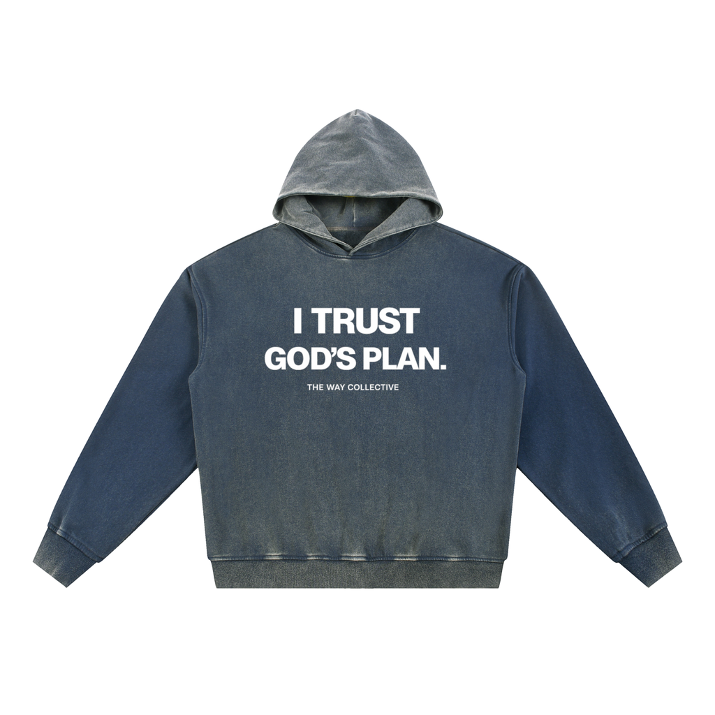 Vintage Washed Gradient Fleece Hoodie