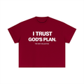 I Trust In God Boxy Tee (Red)