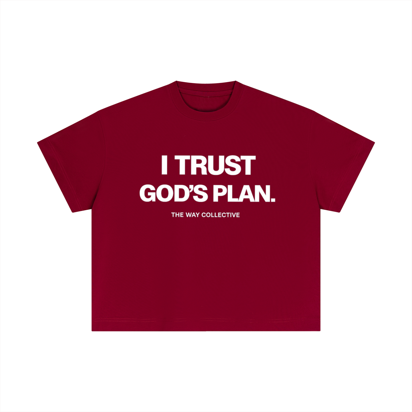 I Trust In God Boxy Tee (Red)