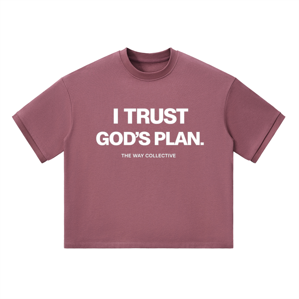 I Trust God Boxy Tee (Pink)