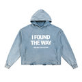 Vintage Washed Frayed-Hem Hoodie